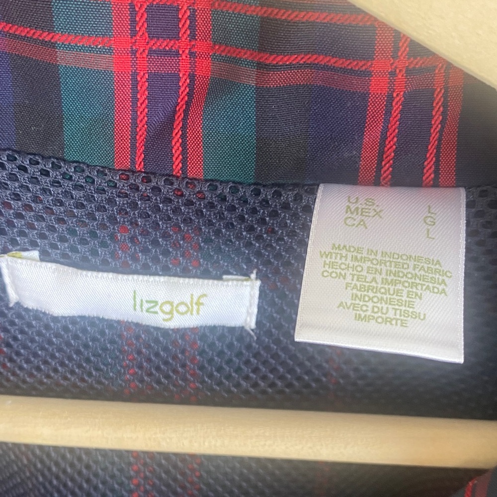 Liz Golf Plaid Half-Zip Women's Jacket - Picture 2 of 12